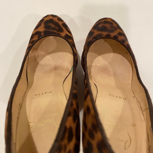 Christian Louboutin coroclic wedge leopard pumps